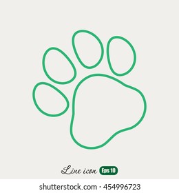 Line icon- paw