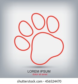 Line icon- paw