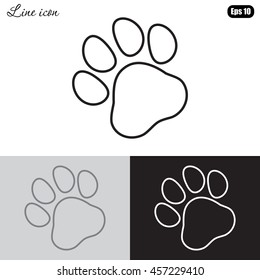 Line icon- paw