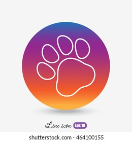 Line icon- paw