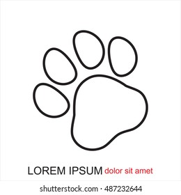 Line icon- paw