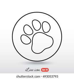 Line icon- paw