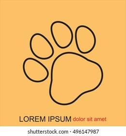 Line icon- paw