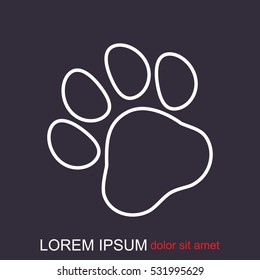 Line icon- paw