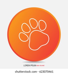Line icon- paw