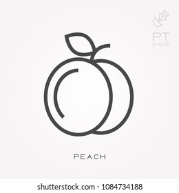 Line icon peach