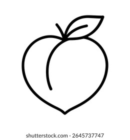 line icon peach on white background
Vector icon on the theme of fruits and vegetables movement