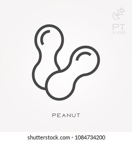 Line icon peanut