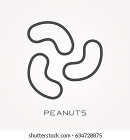 Line icon peanuts