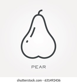 Line icon pear