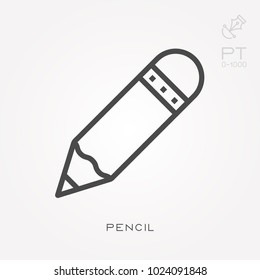 Line icon pencil