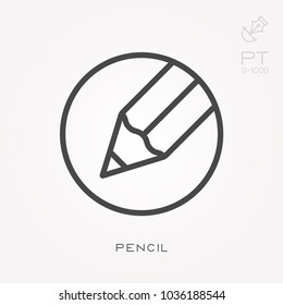 Line icon pencil