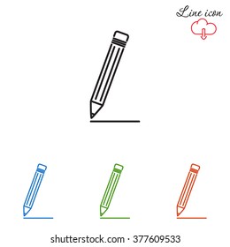 Line icon- pencil