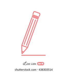 Line icon- pencil