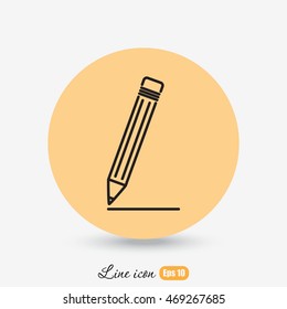 Line icon- pencil