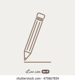 Line icon- pencil