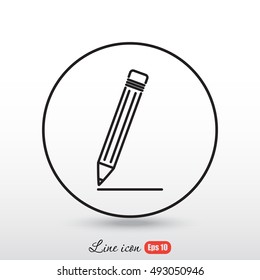 Line icon- pencil
