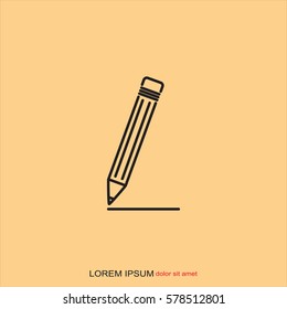 Line icon- pencil