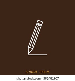 Line icon- pencil
