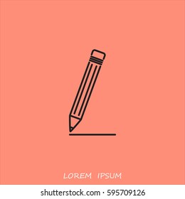 Line icon- pencil