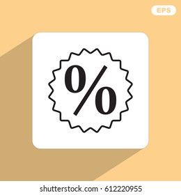 Line icon- percent symbol discount 