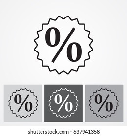 Line icon- percent symbol discount 