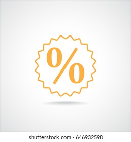 Line icon- percent symbol discount 