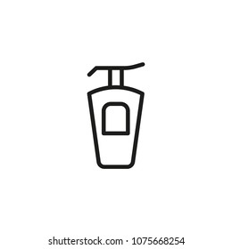 Line icon of perfume bottle. Perfumery, scent, eau de cologne. Make-up concept. For topics like beauty, cosmetics, marketing