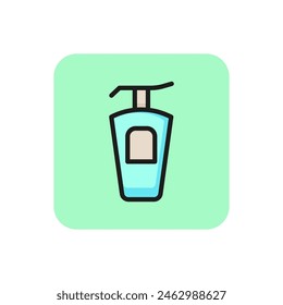 Line icon of perfume bottle. Perfumery, scent, eau de cologne. Make-up concept. For topics like beauty, cosmetics, marketing