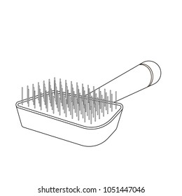 Line icon pet shop vector illustration. Dog care supplies sign.