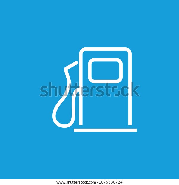 Line icon of\
petrol filling station. Fuel, gasoline, gas filling station. Road\
signs concept. Can be used for topics like transportation, energy,\
oil and gas industry