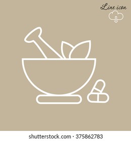 Line icon- pharmacy