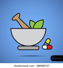Line icon- pharmacy