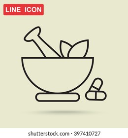 Line icon- pharmacy
