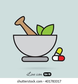 Line icon- pharmacy