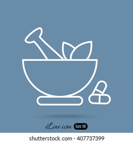 Line icon- pharmacy