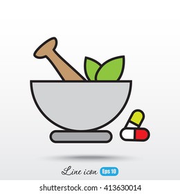Line icon- pharmacy