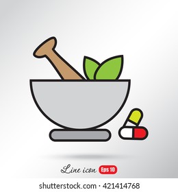 Line icon- pharmacy