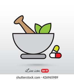 Line icon- pharmacy