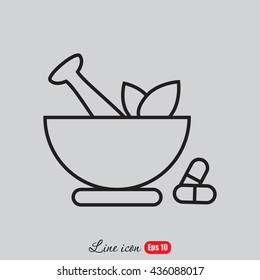 Line icon- pharmacy