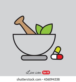 Line icon- pharmacy