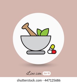 Line icon- pharmacy