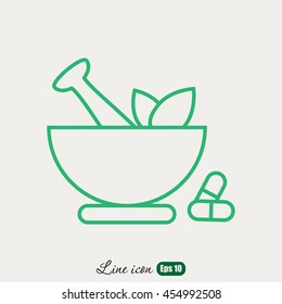 Line icon- pharmacy