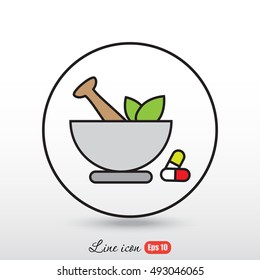 Line icon- pharmacy