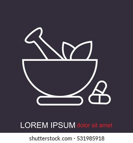 Line icon- pharmacy