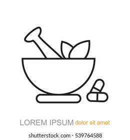 Line icon- pharmacy