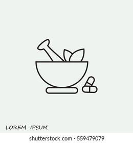Line icon- pharmacy