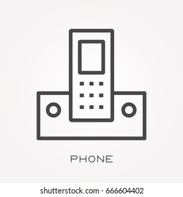 Line icon phone