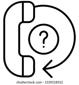 A line icon for phone call