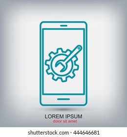 Line icon - phone repair
